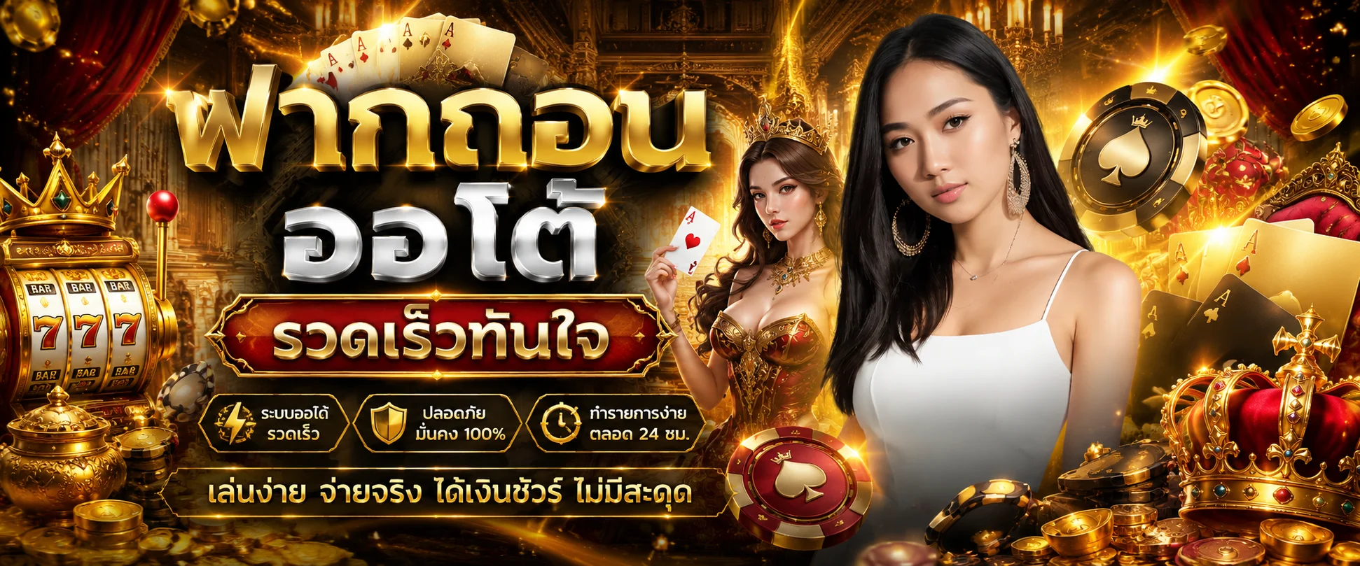 ระบบฝากถอนออโต้ GUCCI889 รองรับทุกธนาคารและทรูวอลเล็ต